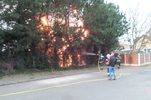 Brand i budskas på Sagavej i Odense