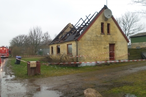 Ejendom ved Skamby var overtændt, da brandvæsnet ankom.