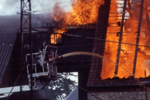 Ceres i  Aarhus brænder. 1982. Foto: Ole Holbech