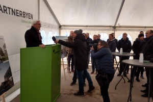 26. februar 2018: Første spadestik til Gartnerbyen i Odense. Foto: Ole Holbech