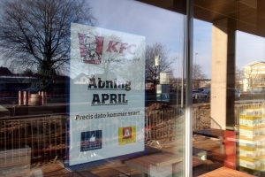 01. april 2018: KFC åbner i Odense. Foto: Ole Holbech