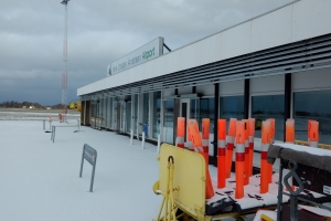 27. februar 2018: Snevejr i Odense Luifthavn. Foto: Ole Holbech