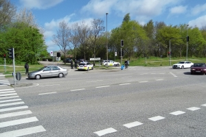 3. maj 2018: Fyns Politi har ved en aktion i haveforeningerne Biskorup og Martinsminde i Odense NØ blandt andet fundet amfetamin og ammunition. Foto: Ole Holbech