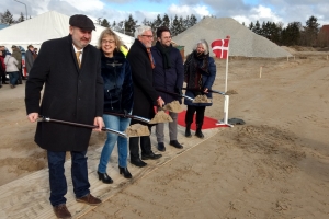 26. februar 2018: Første spadestik til Gartnerbyen i Odense. Foto: Ole Holbech