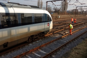 21. februar 2018: Et tog blev afsporet i Odense tirsdag aften, og det giver onsdag morgen timelange forsinkelser og aflysninger på Fyn. Foto: Ole Holbech