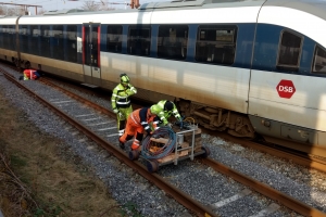 21. februar 2018: Et tog blev afsporet i Odense tirsdag aften, og det giver onsdag morgen timelange forsinkelser og aflysninger på Fyn. Foto: Ole Holbech