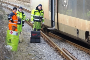 21. februar 2018: Et tog blev afsporet i Odense tirsdag aften, og det giver onsdag morgen timelange forsinkelser og aflysninger på Fyn. Foto: Ole Holbech