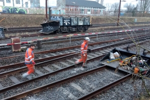 22. februar 2018: Et tog blev afsporet i Odense tirsdag aften, og det giver onsdag morgen timelange forsinkelser og aflysninger på Fyn. Foto: Ole Holbech