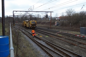 22. februar 2018: Et tog blev afsporet i Odense tirsdag aften, og det giver onsdag morgen timelange forsinkelser og aflysninger på Fyn. Foto: Ole Holbech