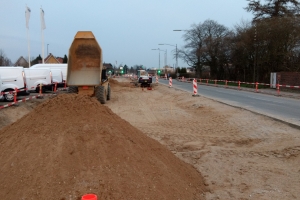 13. april 2018: Letbanearbejde ved Hestehaven. Foto: Ole Holbech