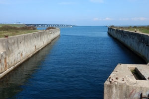 29. april 2018: Knudshoved gamle færgehavn ved Nyborg. Foto: Ole Holbech