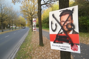 Hærværk mod valgplakater