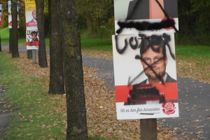 Hærværk mod valgplakater