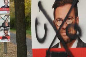 Hærværk mod valgplakater