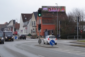 22. februar 2018: Lysreklamer ved veje. Foto: Ole Holbech