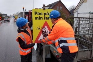 25. april 2018: Trafikkampagne Pas på min far. Foto: Ole Holbech