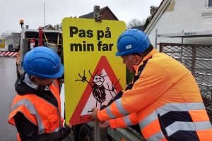 25. april 2018: Trafikkampagne Pas på min far. Foto: Ole Holbech