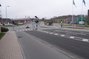 17. april 2018: Trafikuheld i Ejlskovsgade i Odense. Foto: Ole Holbech