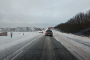 1. marts 2018: Snevejr på Langeland. Foto: Ole Holbech