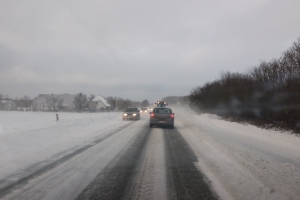 1. marts 2018: Snevejr på Langeland. Foto: Ole Holbech