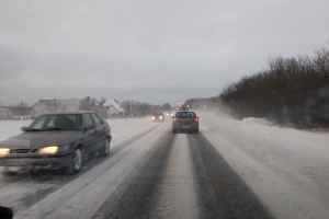 1. marts 2018: Snevejr på Langeland. Foto: Ole Holbech