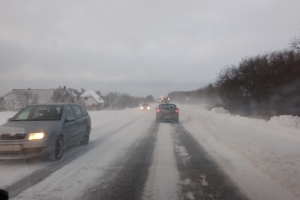 1. marts 2018: Snevejr på Langeland. Foto: Ole Holbech