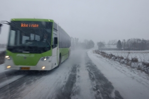 27. februar 2018: Snevejr. Foto: Ole Holbech